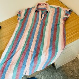 Madewell courier short sleeve shirt dress